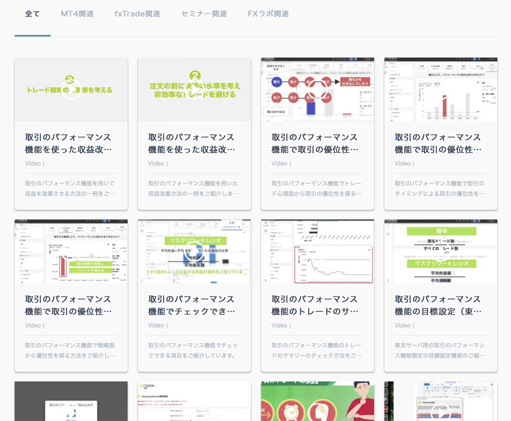 オアンダ FX（OANDA証券）「ビデオコンテンツ」