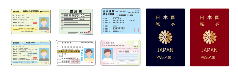 OANDA証券の口座開設解説で求められる本人確認書類のイメージ
